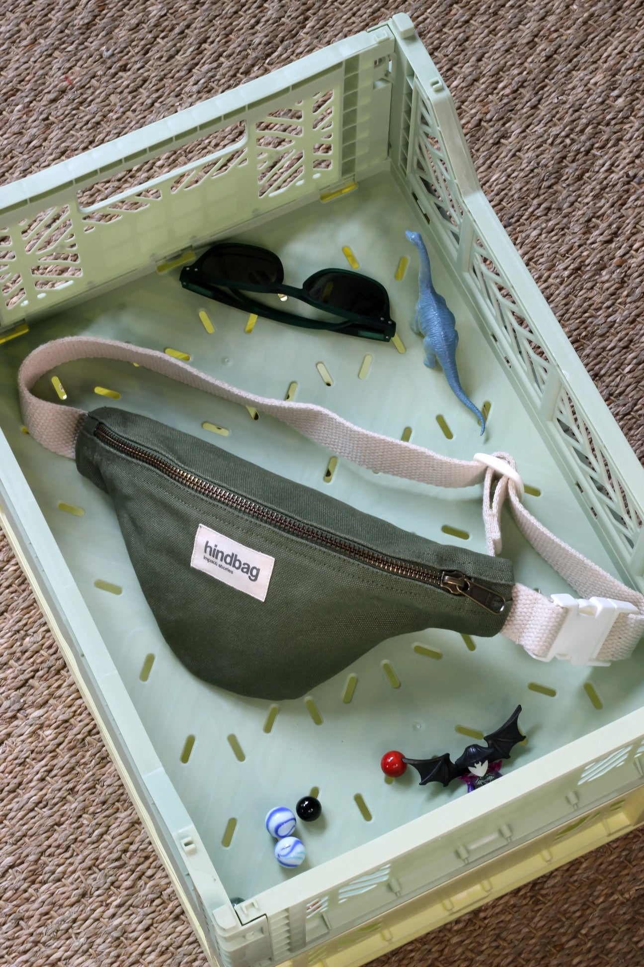Sac Banane Enfant Augustin - Olive - Pièce - Hindbag