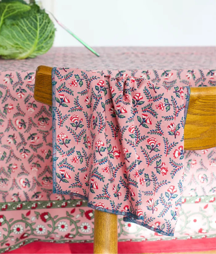 Serviette De Table Coton Flora Framboise