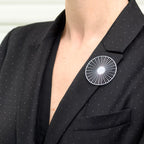 Broche Magnétique Solar Petite Argentée Mat