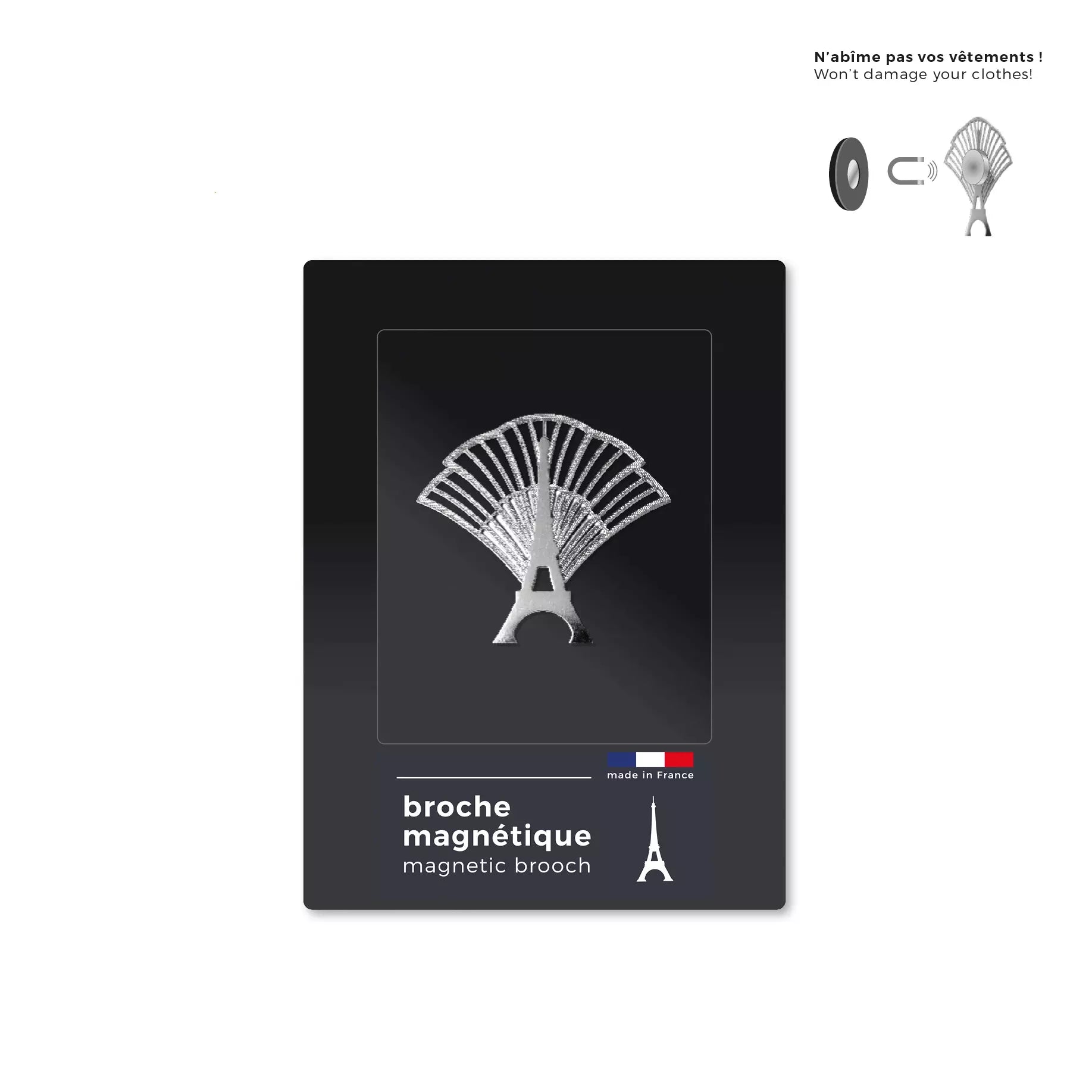 Broche Magnétique Eiffel Festive