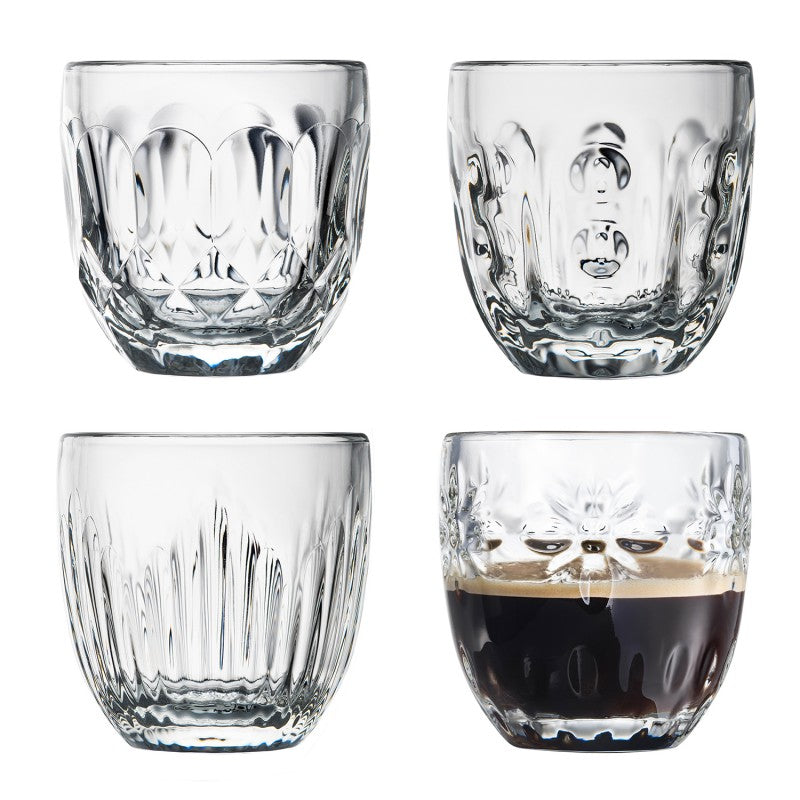 Set de 4 tasses expresso Troquet assorties