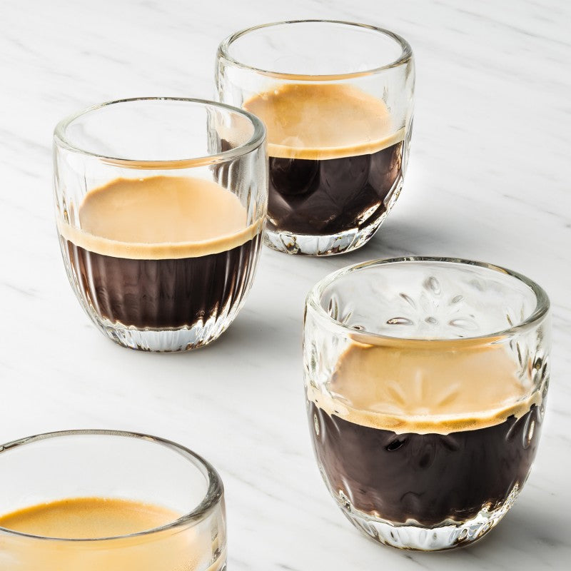 Set of 4 assorted Troquet espresso cups