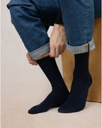 Duo chaussettes coton velouté - Marine