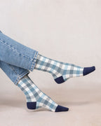 Chaussettes Damier - Bleu