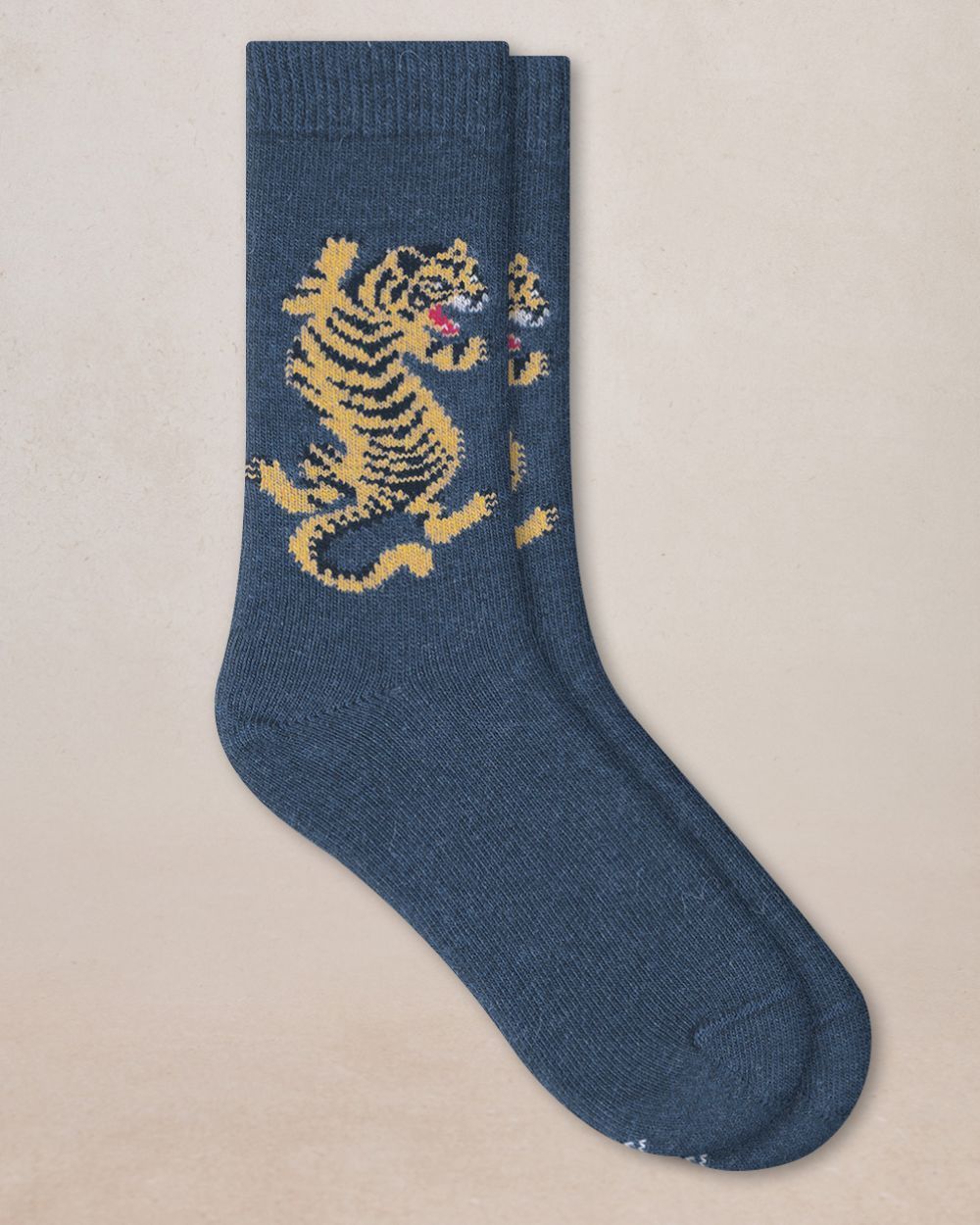 Chaussettes cachemire Tigre - Bleu