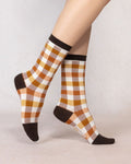 Chaussettes Damier - Marron