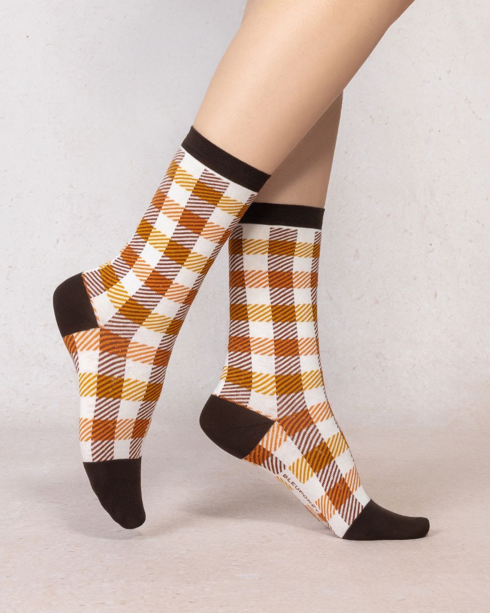 Chaussettes Damier - Marron