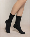 Chaussettes laine alpaga à côtes - Camel