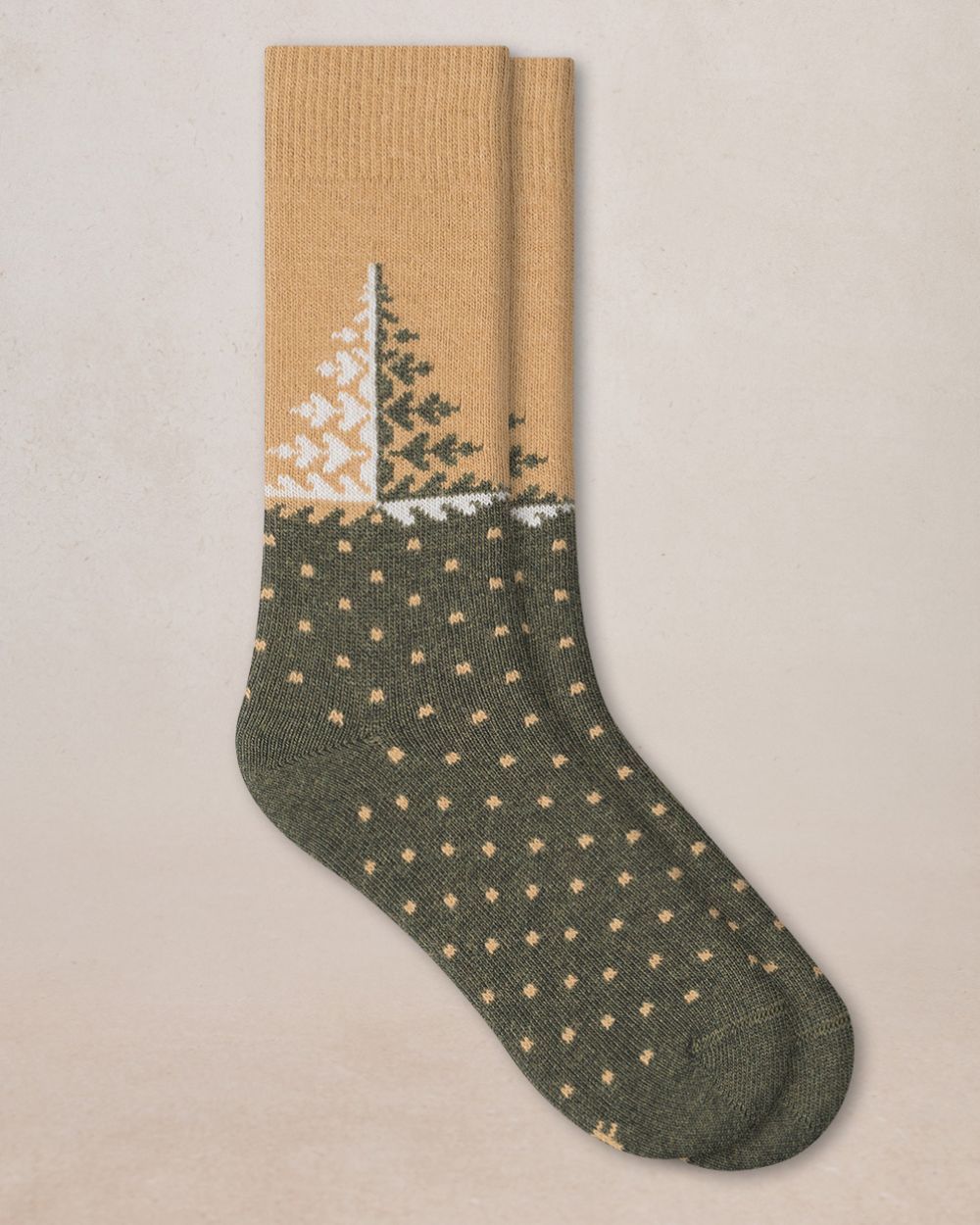 Chaussettes laine cachemire Sapin - Beige