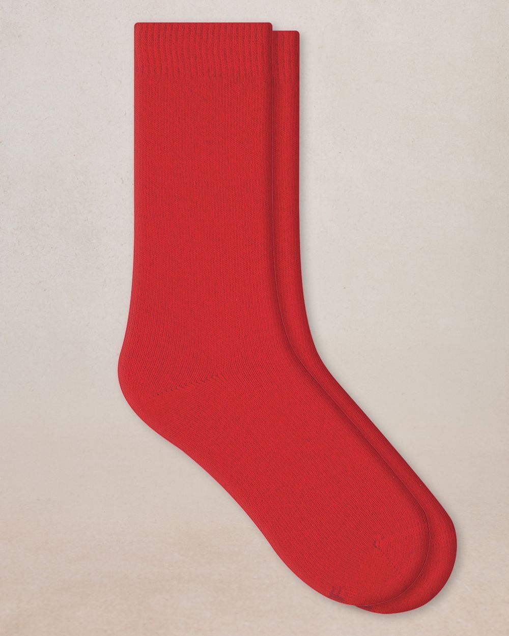 Chaussettes cachemire unies - Rouge