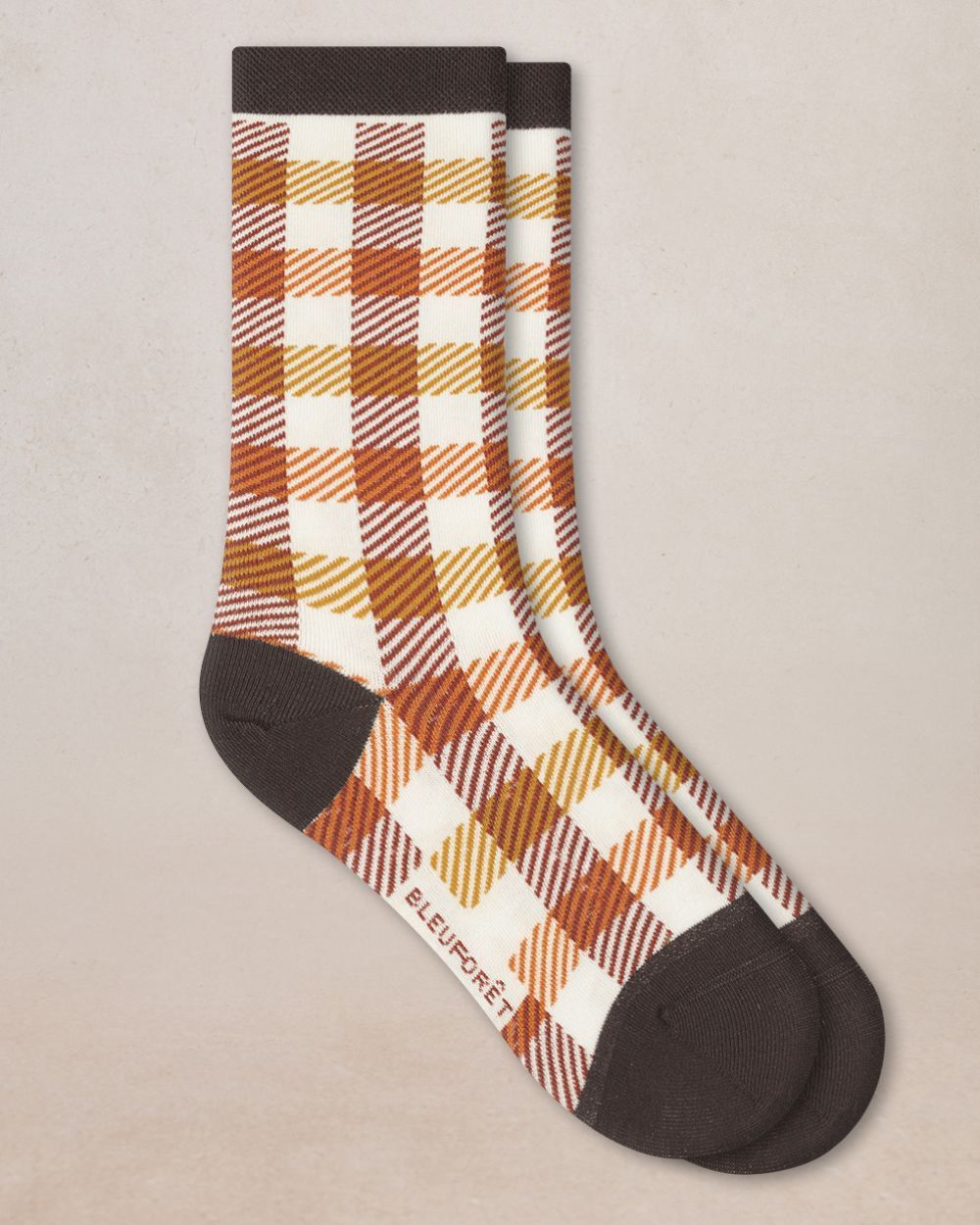 Chaussettes Damier - Marron