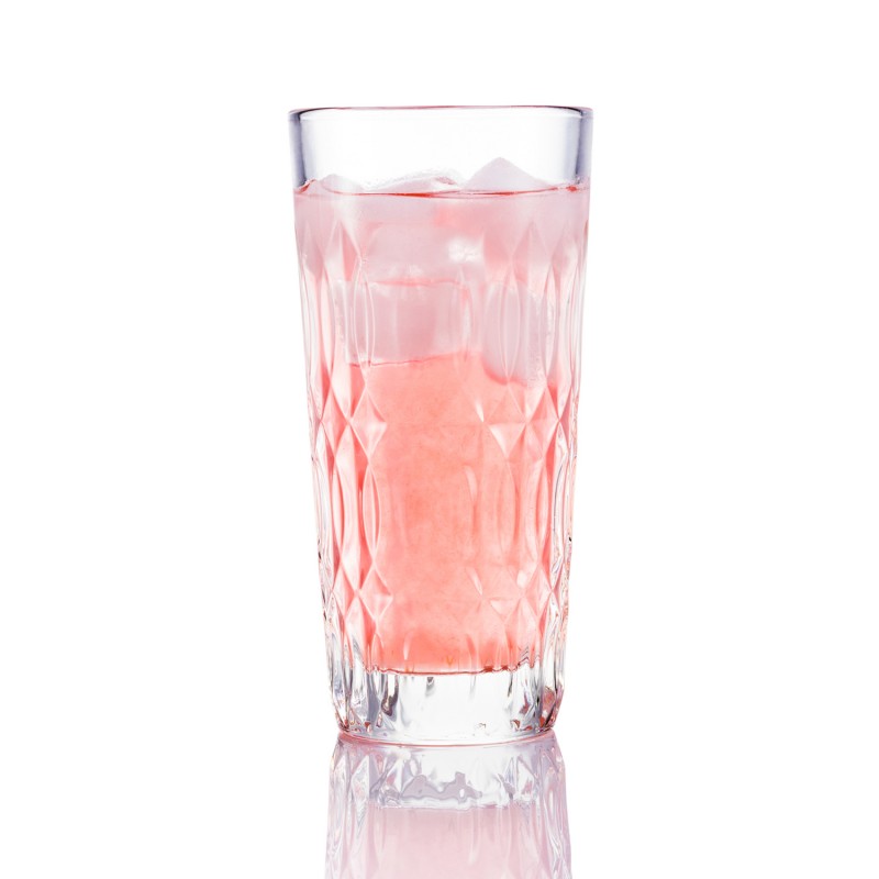 joli verre pressé avec des jolis dessins et jeux de lumières. idée cadeaux arts de la table beauvais ambiance et styles
