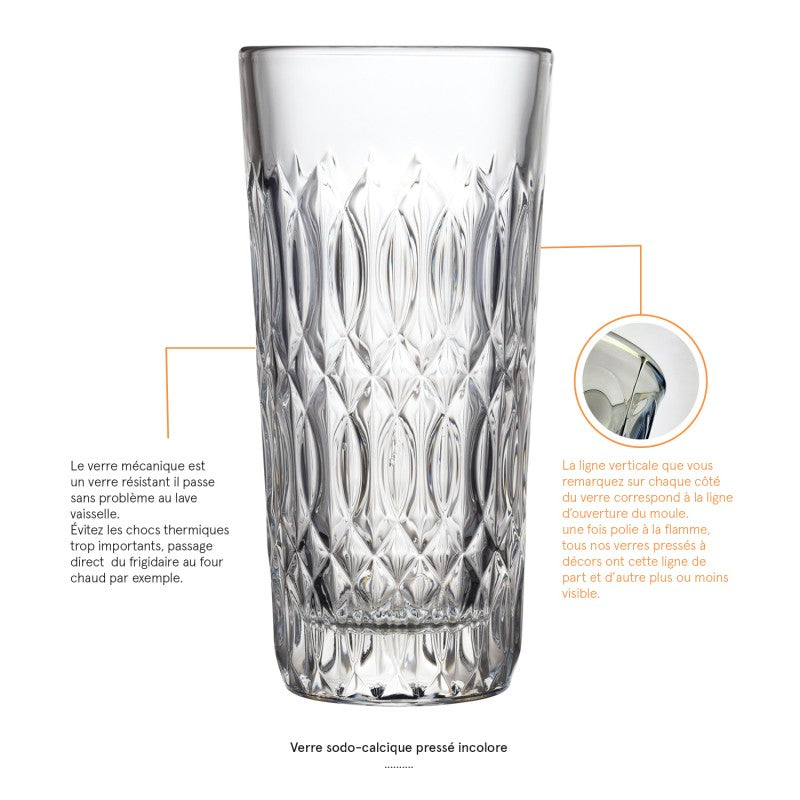 verre à cocktail long drink fabriqué en france