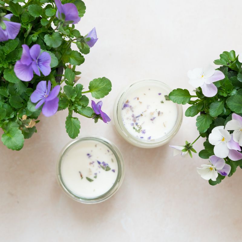 Bougie Pot De Saison Violette