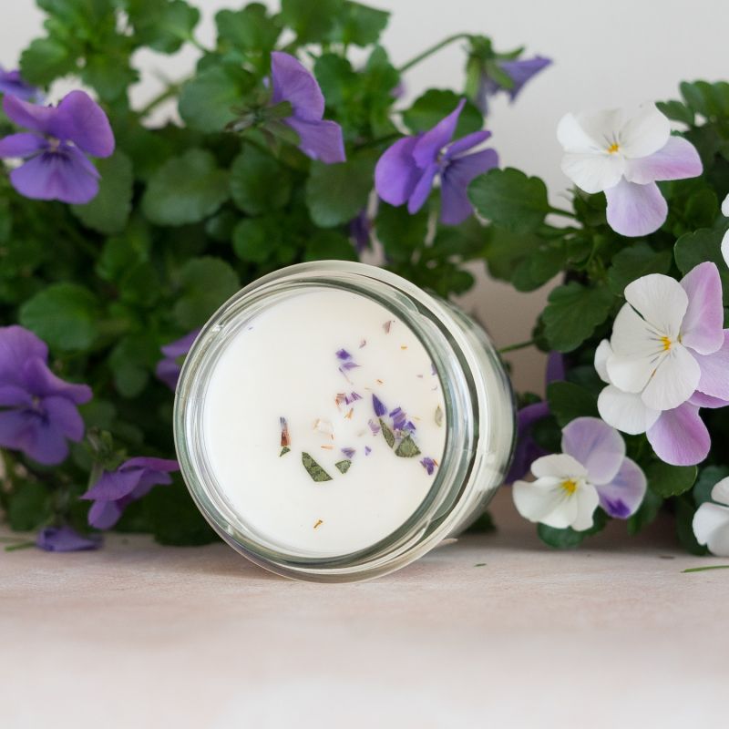 Bougie Pot De Saison Violette