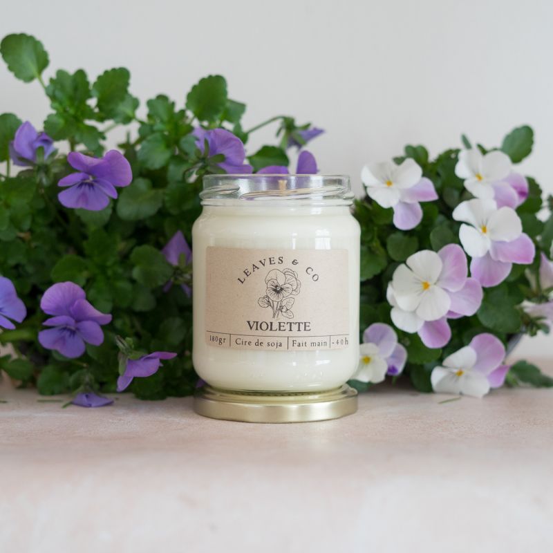 Bougie Pot De Saison Violette