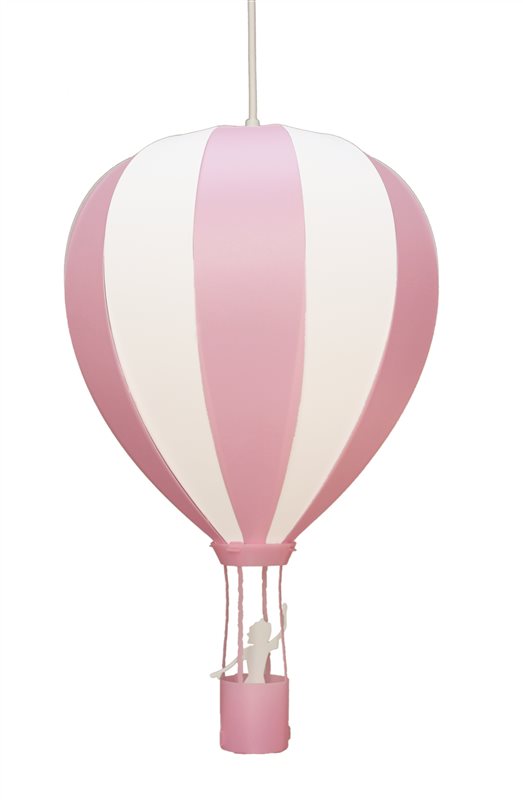 Lámpara colgante globo aerostático rosa