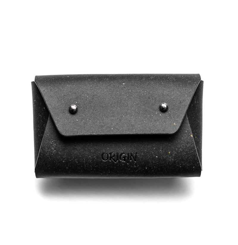 Coin Purse - Black - Recycled Leather