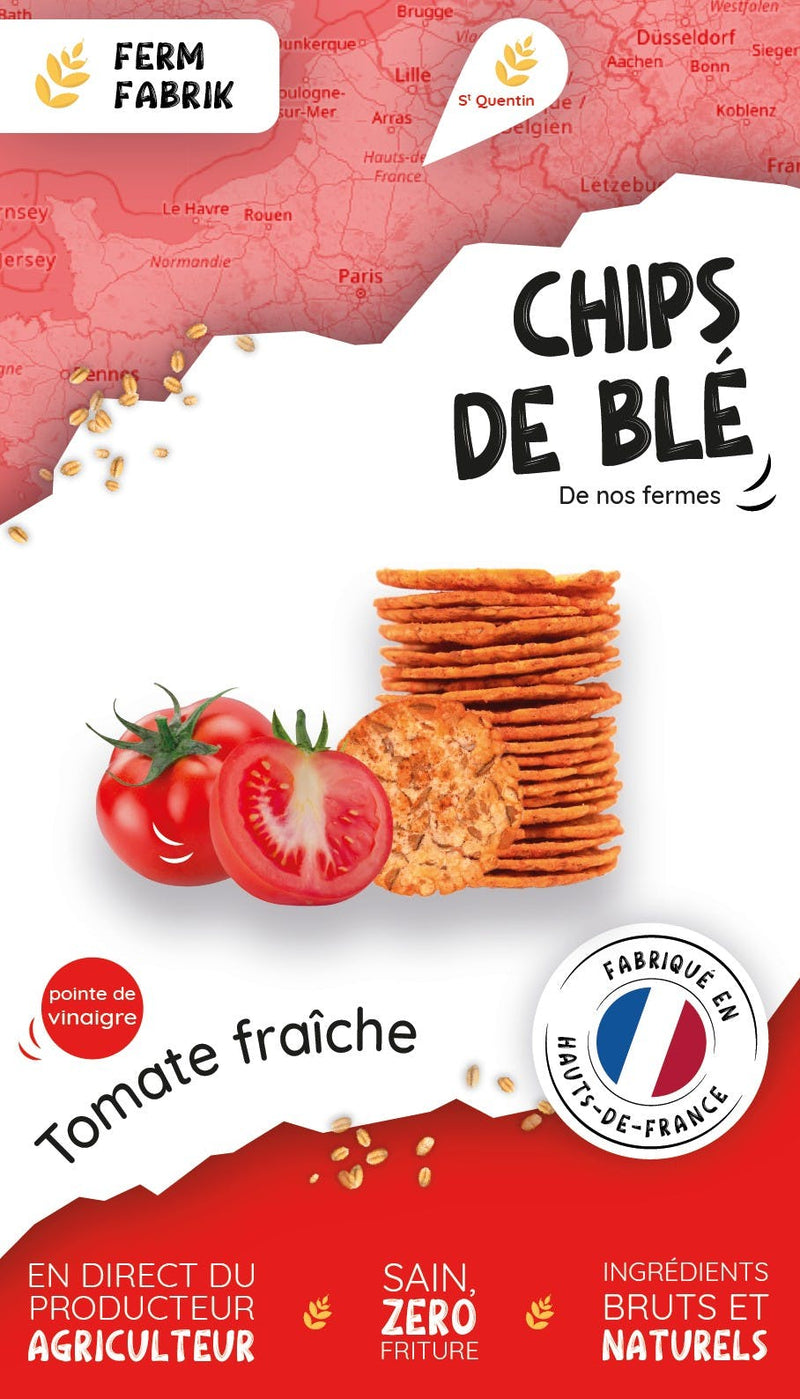 Chips artisanales de Blé fermier - Tomate fraîche - 90g