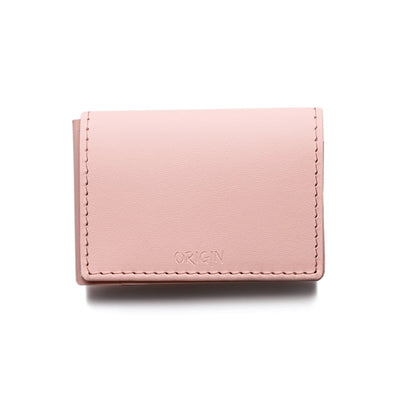 1-fold Card Holder - Pink - Recycled Leather