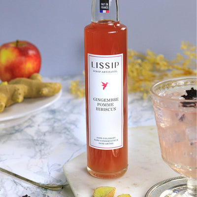 Sirop gingembre pomme hibiscus - 25 cL