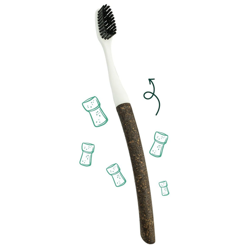 Edith toothbrush with soft interchangeable head - Cork