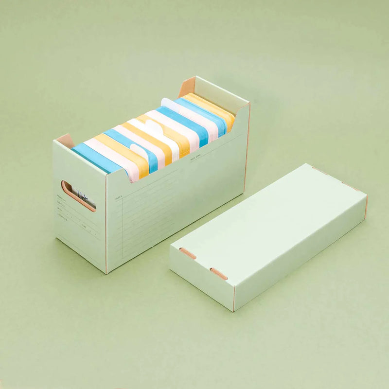 Caja de cartón "Archivio" - Verde Oliva