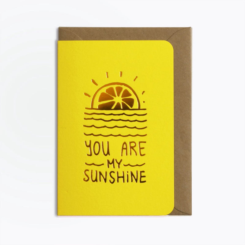 Carte You are my sunshine jaune