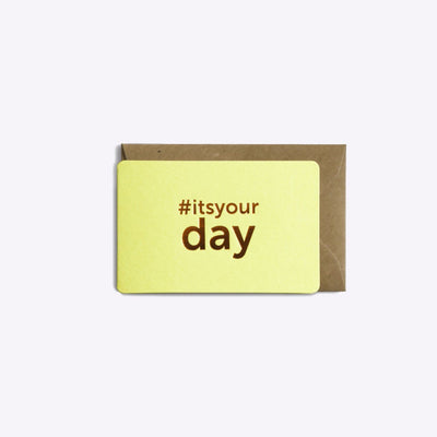Mini pastel yellow It's you day card