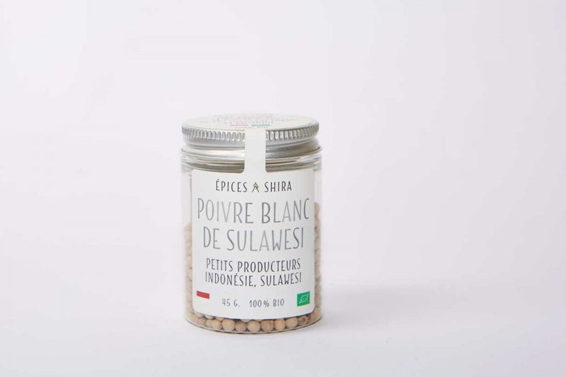 Whole white pepper from Sulawesi Organic - 45g 