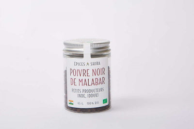 Pimienta negra ecológica de Malabar entera - 45g